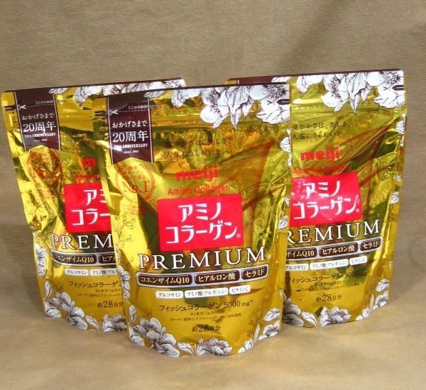 meiji アミノコラーゲン プレミアム 約28日分 3袋 高く サプリ 買取 千葉県 流山市