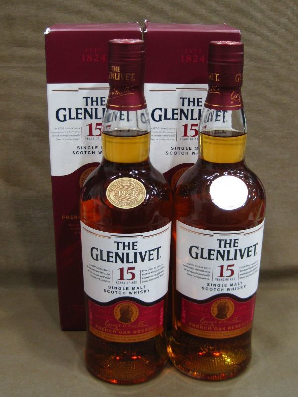 GLENLIVET グレンリベット 15年 ウイスキー 2本 高く お酒 古酒 買取 茨城県 牛久市