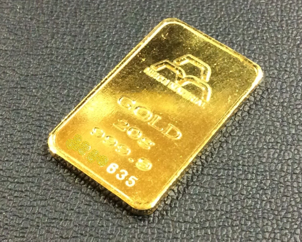 本日 純金 インゴットバー 1g 8343円 日本マテリアル 20g 高く 純金 買取 千葉県 柏市