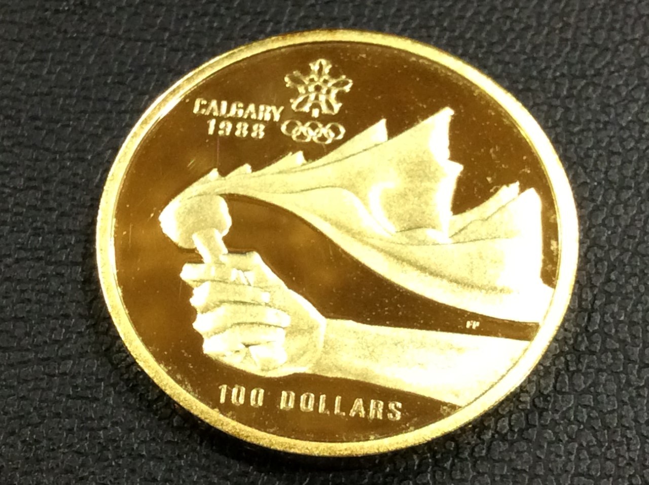 カルガリー オリンピック 100ドル 金貨 13,4g K14  メダル 買取 千葉県 我孫子市