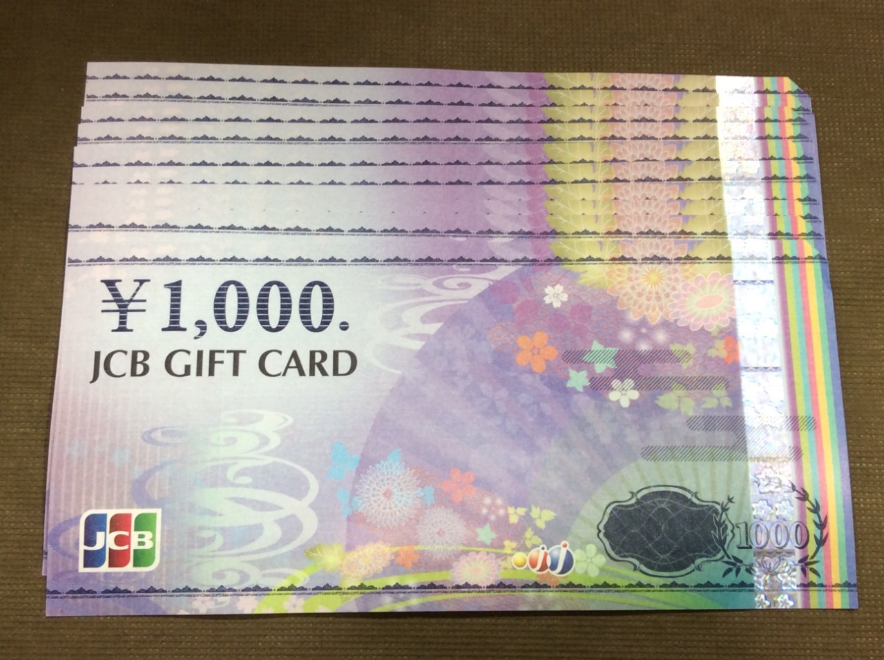 JCB ギフトカード 商品券 1000円 10枚 額面の96％ 買取 千葉県 柏市