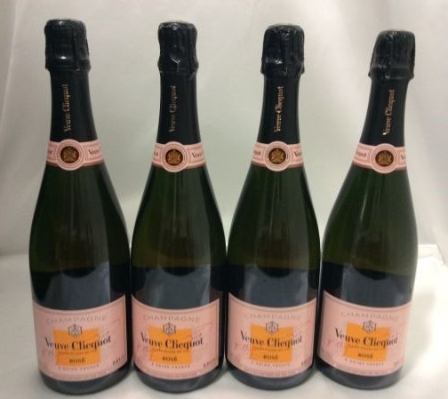 Veuve ヴーヴ クリコ ローズラベル シャンパン 4本 高く お酒 古酒 買取 茨城県 牛久市