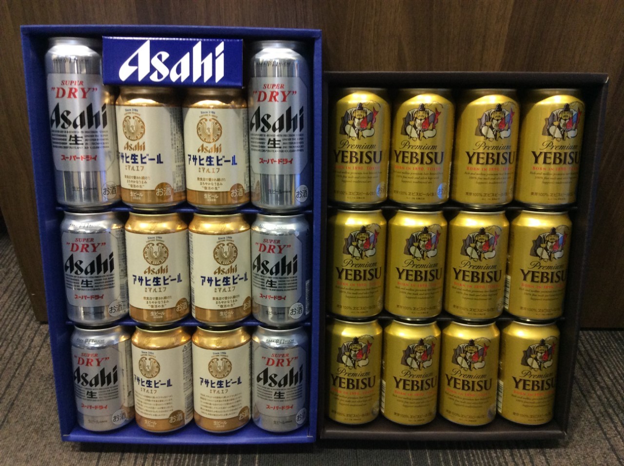 お歳暮ギフト アサヒスーパードライ エビスビール 2点 買取 千葉県 船橋市