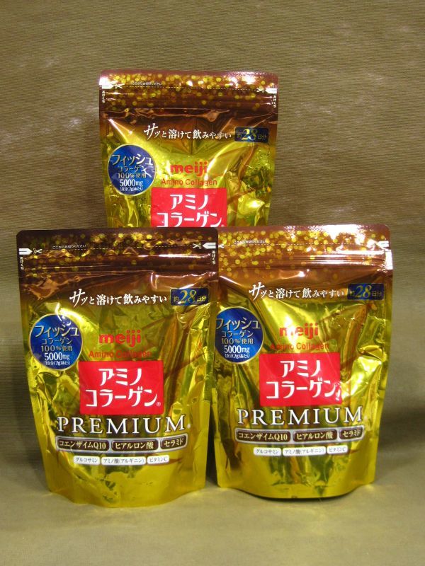 meiji アミノコラーゲン プレミアム 約28日分 3袋 サプリメント 買取 千葉県 我孫子市