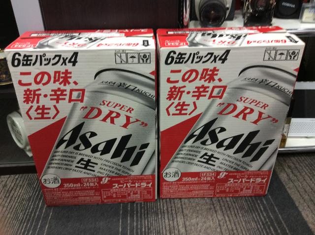 アサヒスーパードライ 350mlx24缶入り 2ケース ビール買取 千葉県 流山市