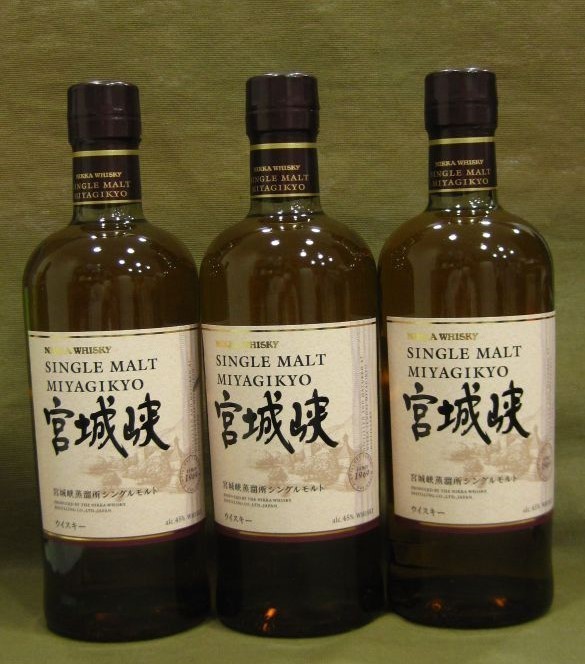 NIKKA シングルモルト 宮城峡 3本 ニッカ ウイスキー お酒 買取 千葉県 流山市