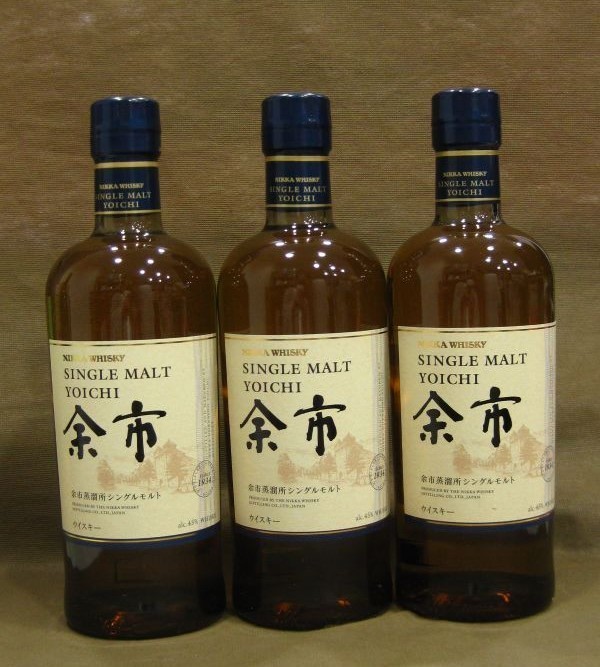 NIKKA シングルモルト 余市 3本 ニッカ ウイスキー お酒 買取 茨城県 龍ヶ崎市