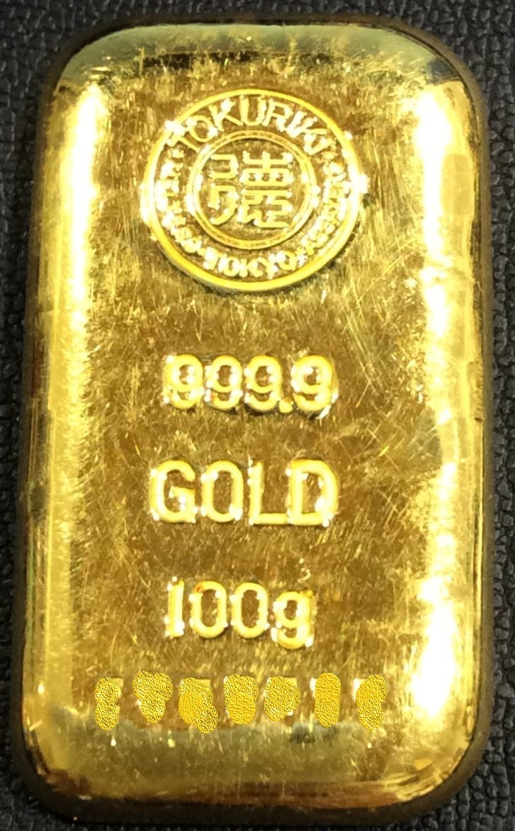 本日 純金 インゴットバー 1g 8537円 999,9刻印 純金 100g 買取千葉県 八千代市