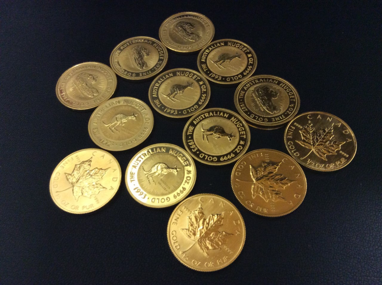 本日 メイプルリーフ金貨 1g 9067円 金貨コイン 202,5g 買取 千葉県 松戸市
