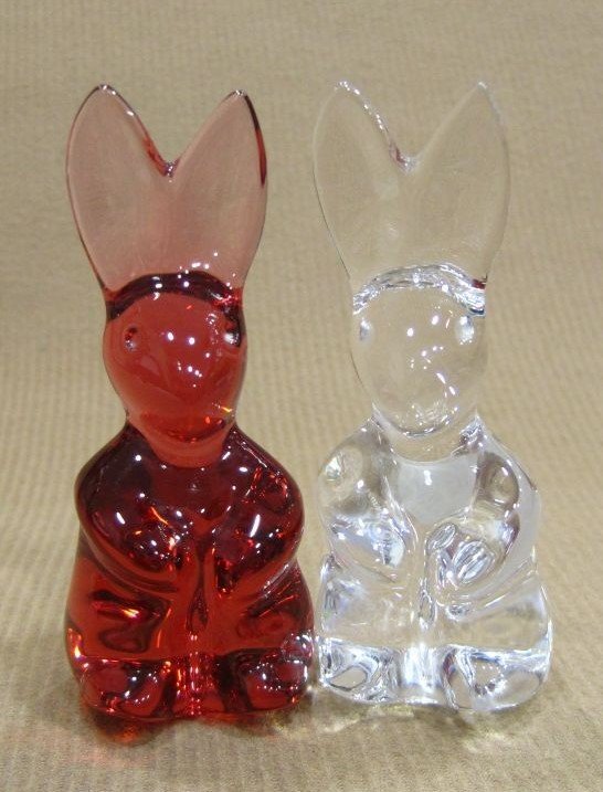 Baccarat バカラ クリスタル 紅白 ペア うさぎ 置物 2点買取 千葉県 白井市