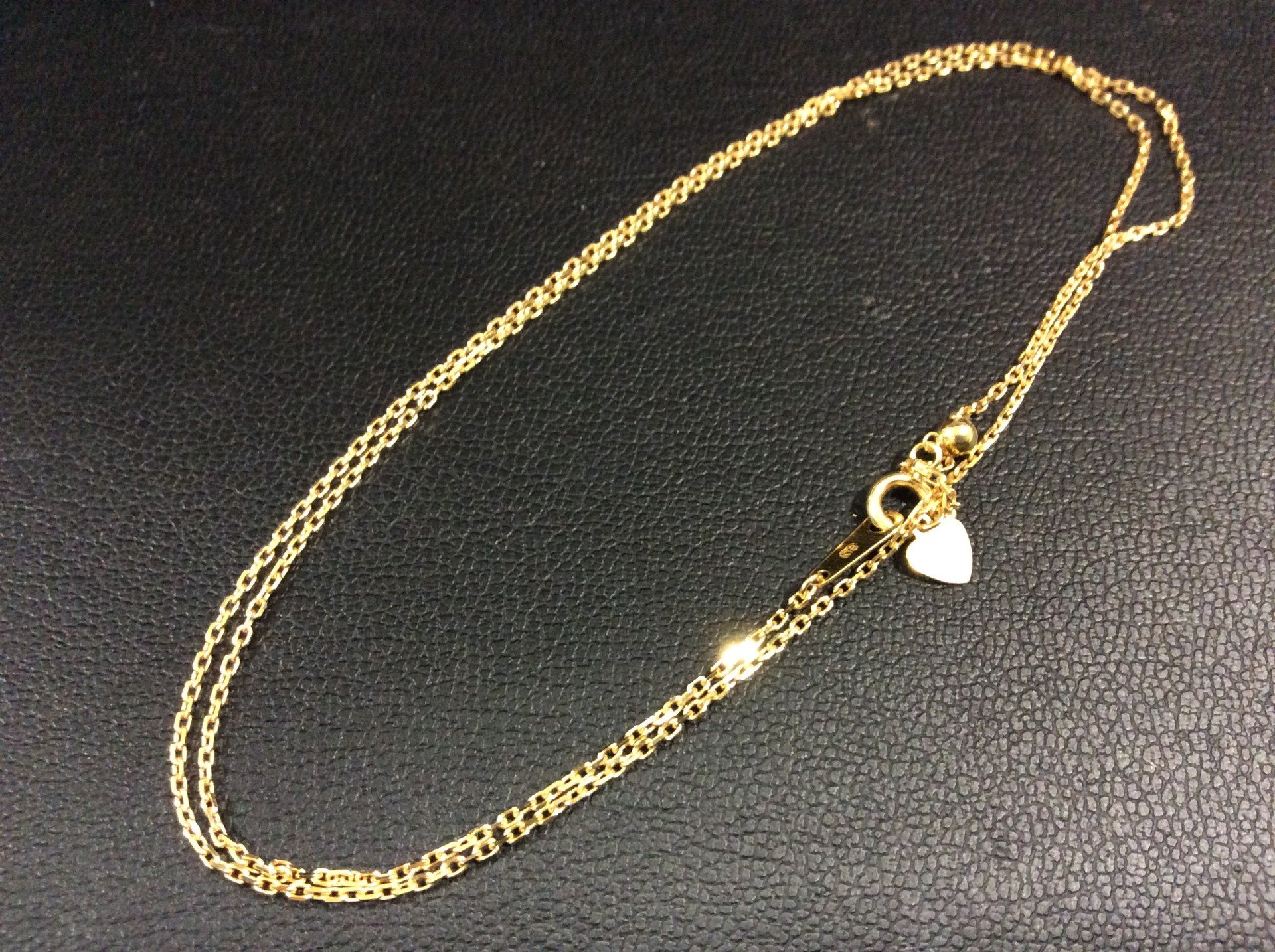 本日 K18 金 750刻印 1g 21,143円 ネックレス 2.2g 金製品買取 千葉県 野田市